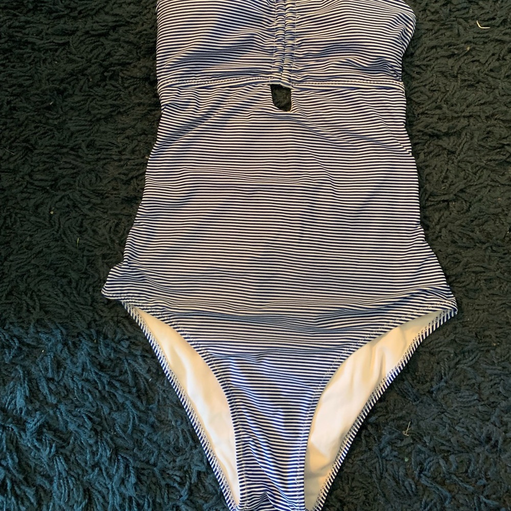 CupShe one piece striped swimsuit